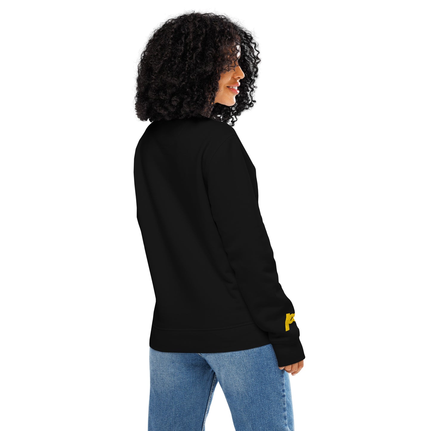 Carving Skier Crewneck | Eco Blend Slopewear | Unisex | Black