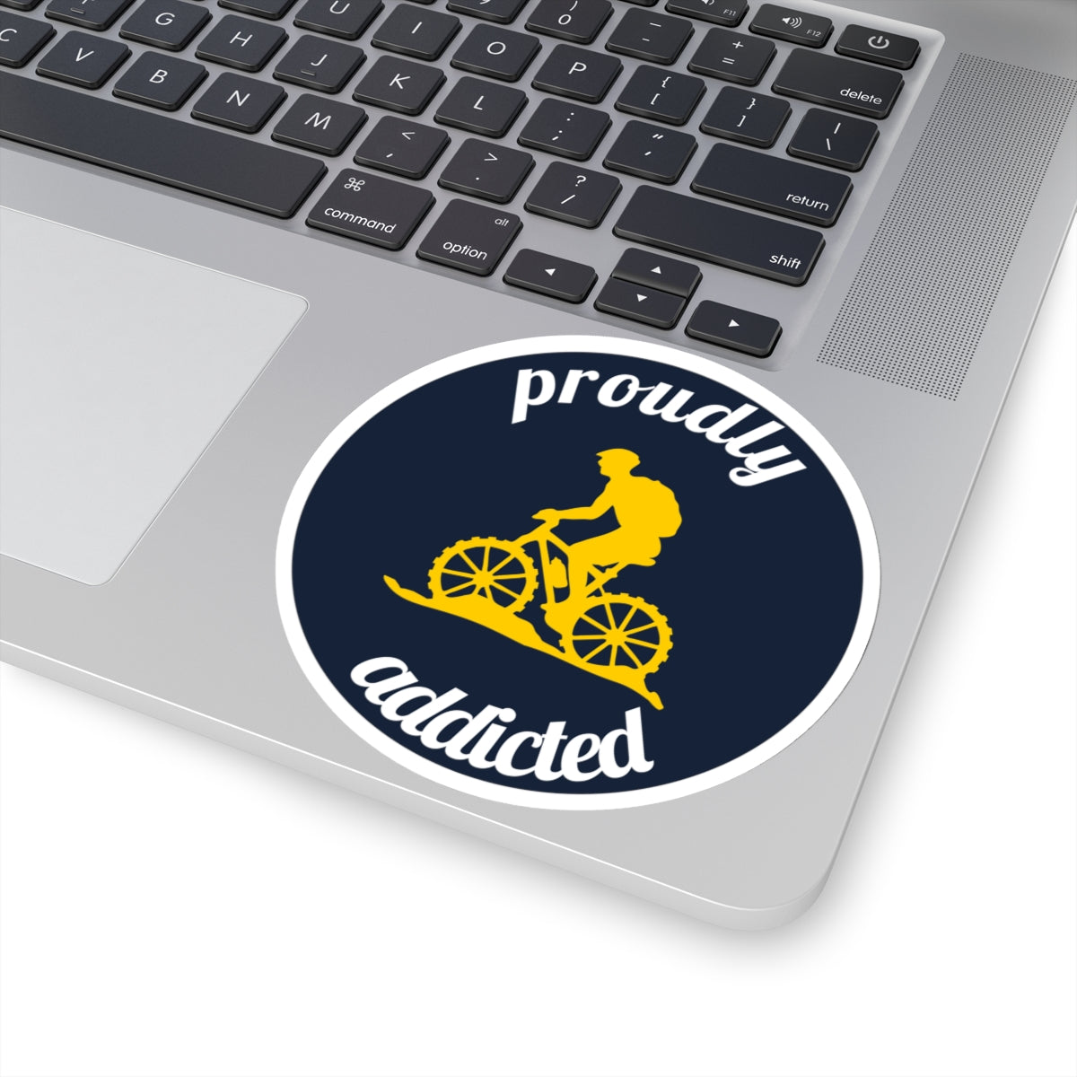 Mtn Biking - 3.5 " Kiss-Cut Stickers - Proudly Addicted