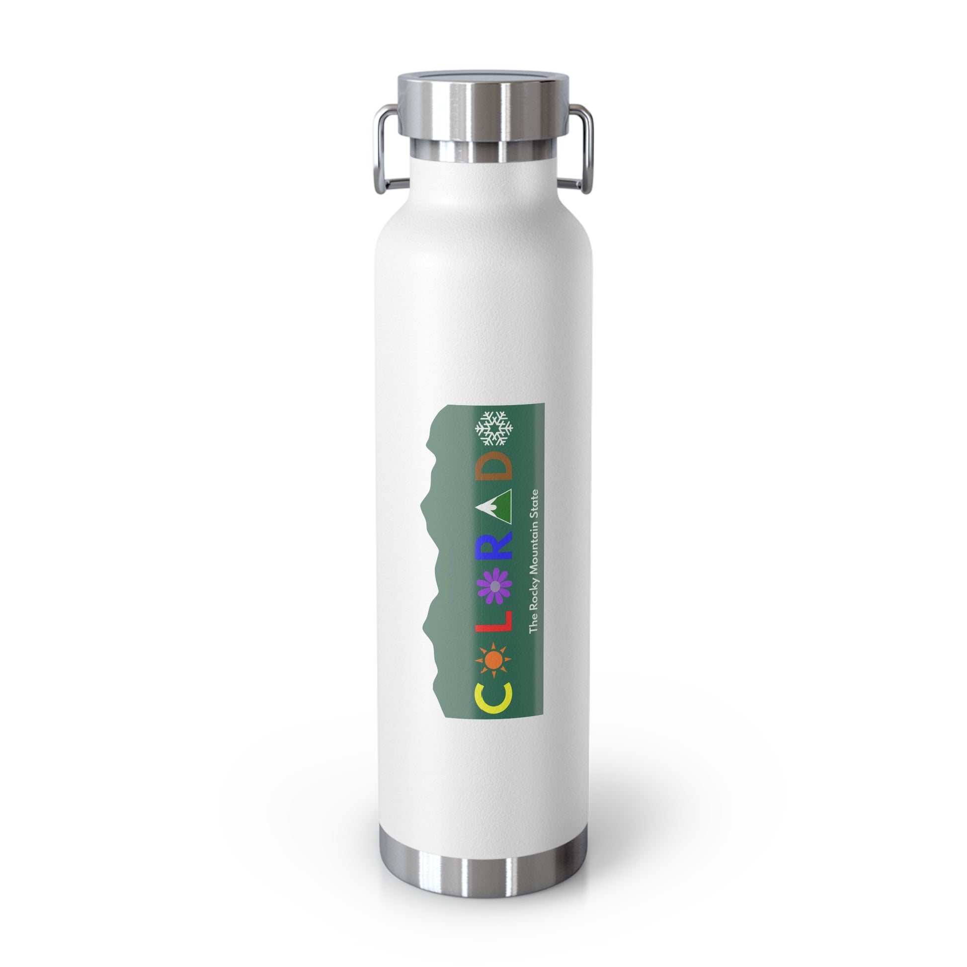Colorful Colorado - Copper Vacuum Insulated Bottle, 22oz - Proudly Addicted