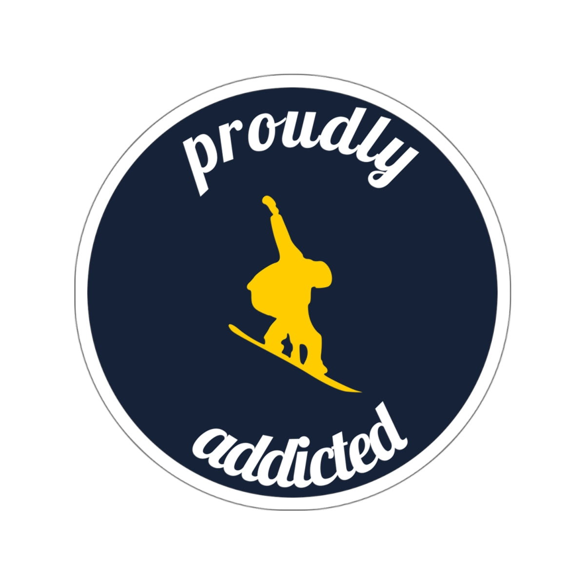 Styling Snowboarder - 3.5" Kiss-Cut Sticker - Proudly Addicted