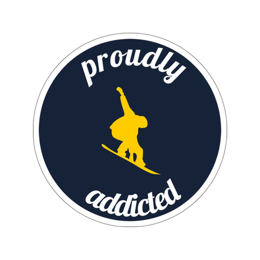 Styling Snowboarder - 3.5" Kiss-Cut Sticker - Proudly Addicted