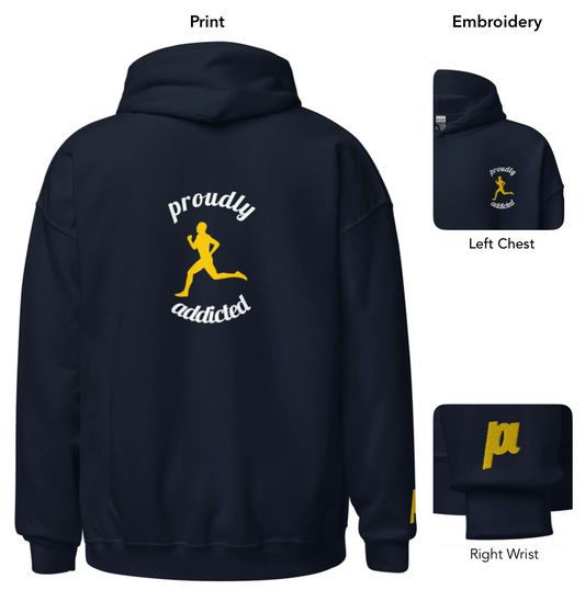 Male Runner - Pullover - Proudly Addicted