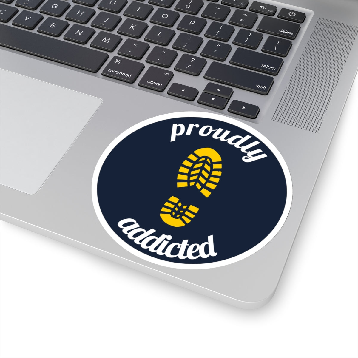 Hiking Boot - 3.5" Kiss-Cut Sticker - Proudly Addicted