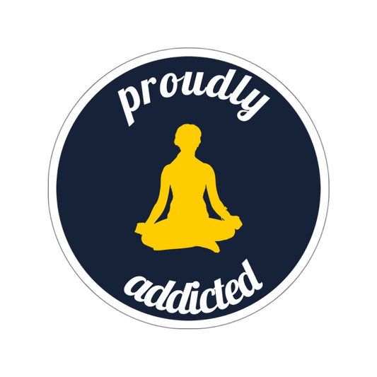Yoga Lotus - 3.5" Kiss-Cut Sticker - Proudly Addicted