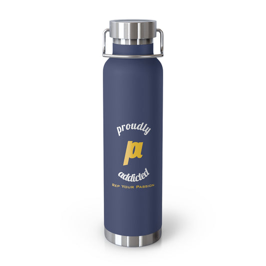 PA Logo - Copper Vacuum Insulated Bottle, 22oz - Proudly Addicted
