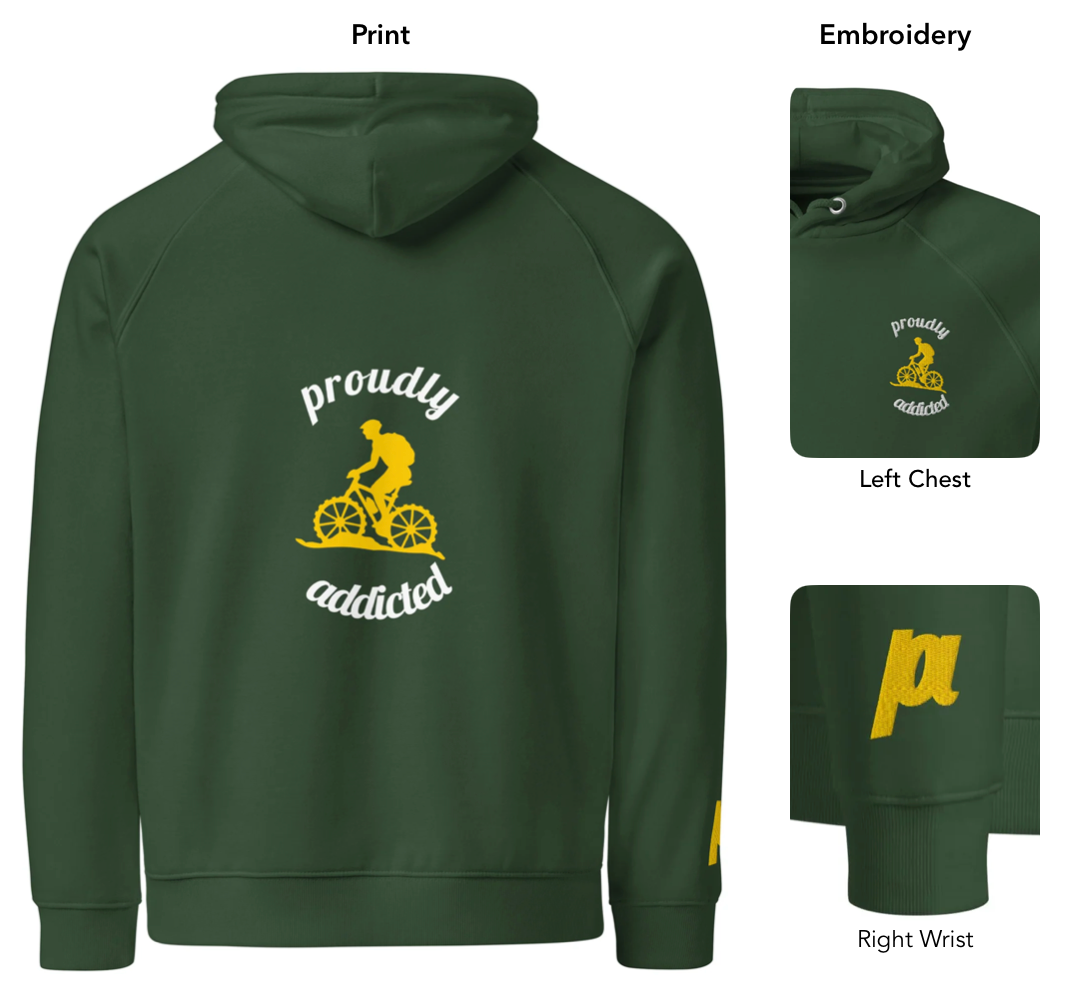 Mtn Biker - Eco Hoodie - Proudly Addicted