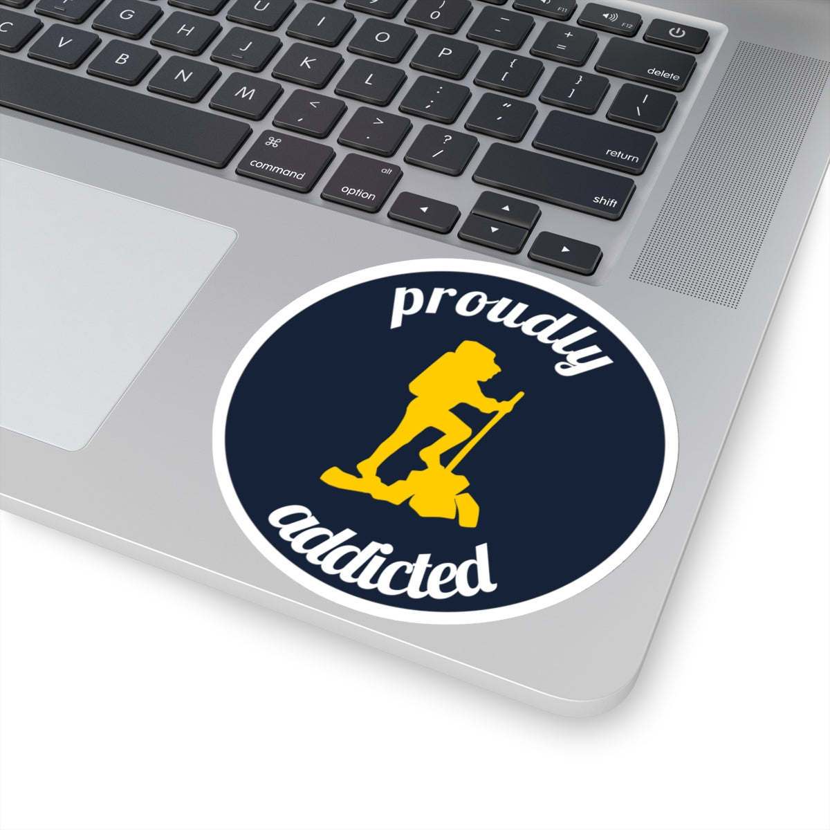 Hiker - 3.5" Kiss-Cut Sticker - Proudly Addicted
