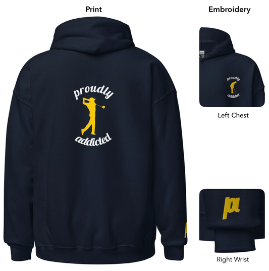 Male Golfer - Pullover - Proudly Addicted