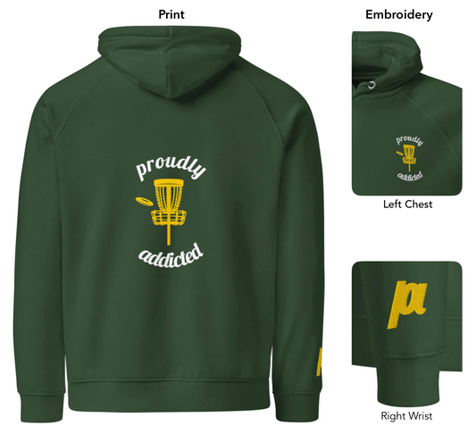 Disc Golf - Eco Hoodie - Proudly Addicted