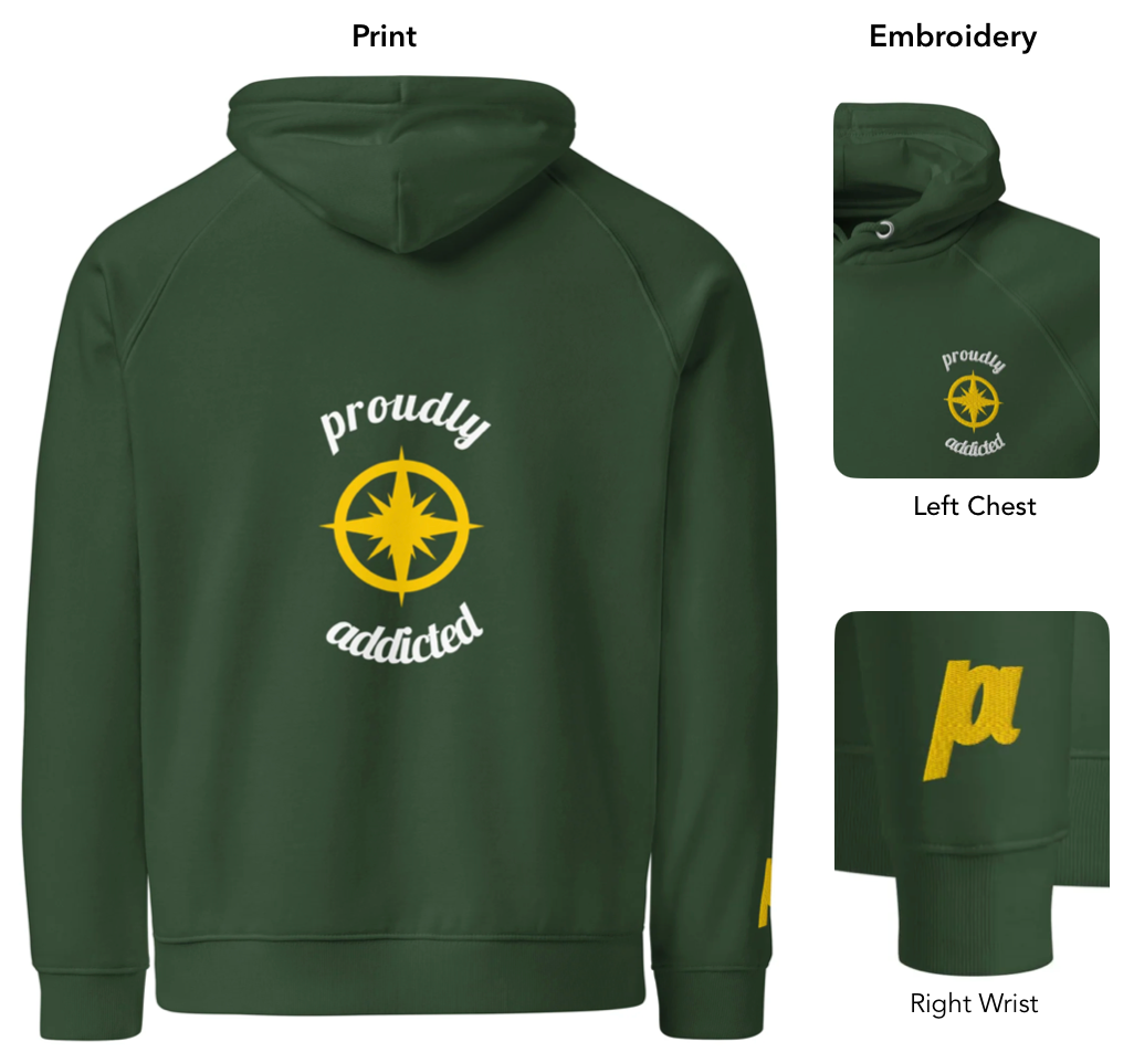 Explore - Eco Hoodie - Proudly Addicted