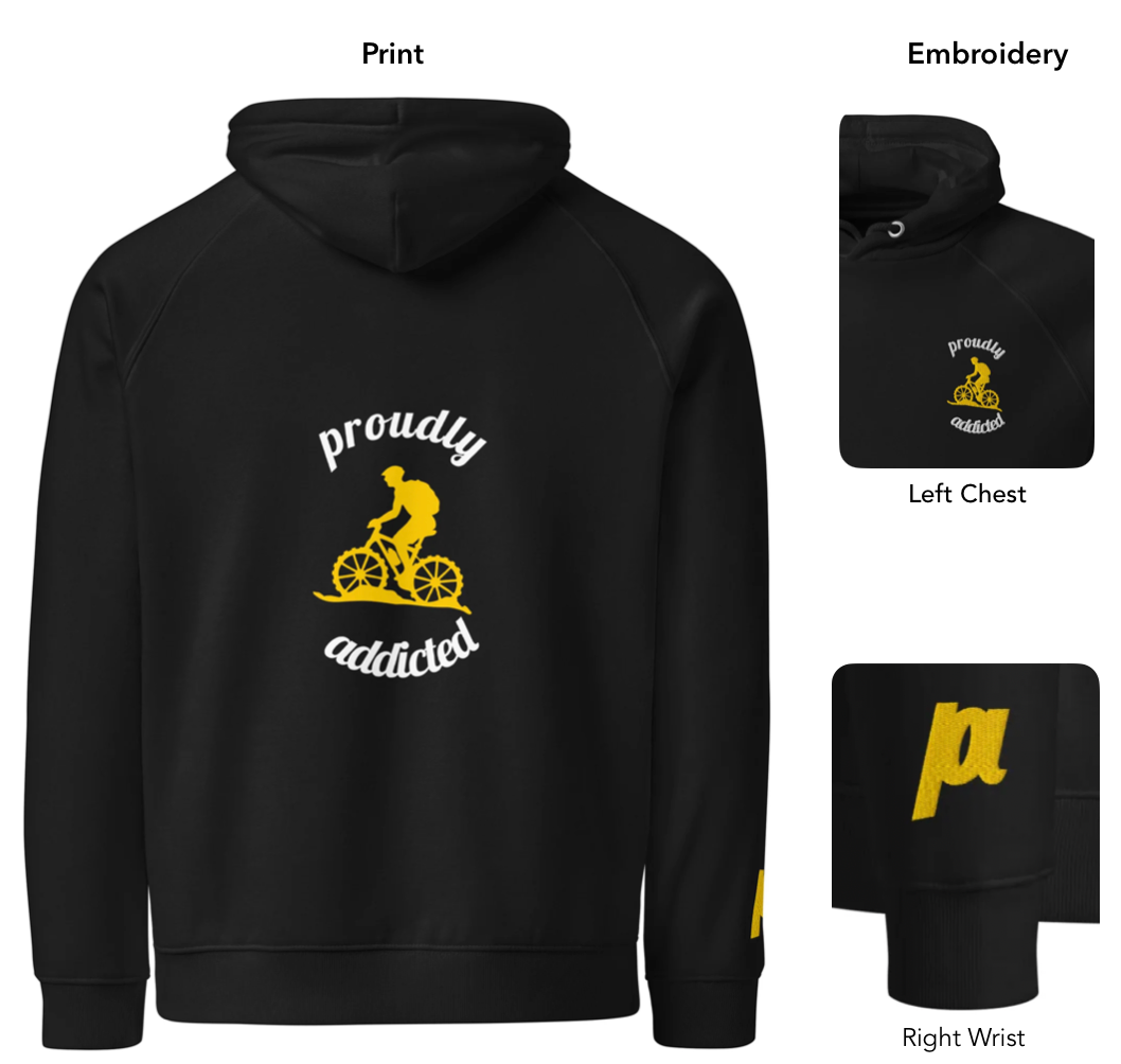 Mtn Biker - Eco Hoodie - Proudly Addicted