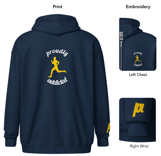 Male Runner - Zip - Proudly Addicted