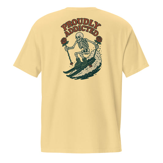 Skele Skier Tee - Proudly Addicted