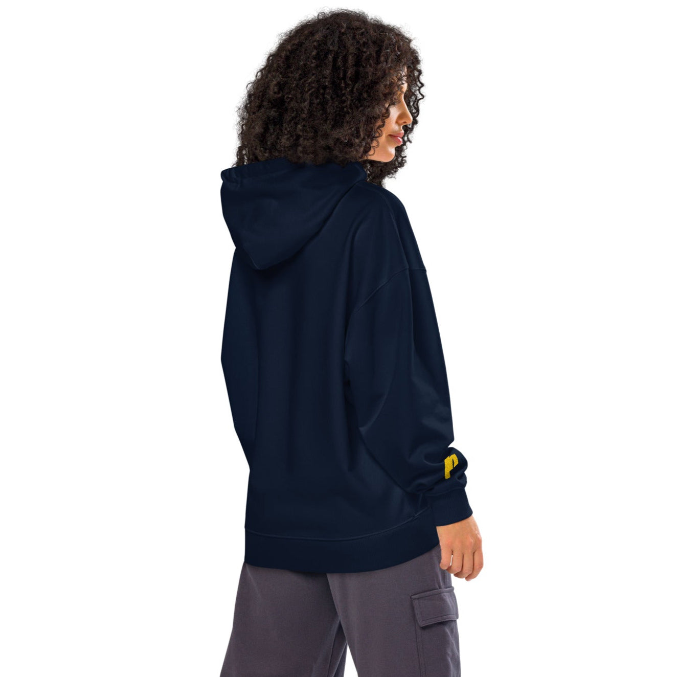Carving Skier Hoodie | Eco Blend Slopewear | Unisex | Navy